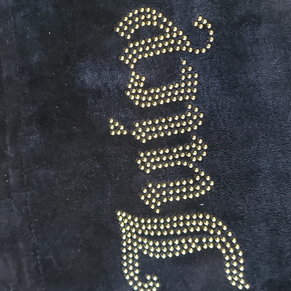 Juicy Couture Black Tote with Rhinestone Logo - Picture 3 of 8